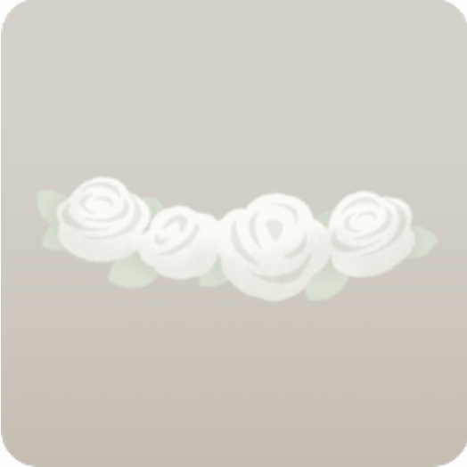 華美な白薔薇の花冠