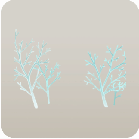 結晶化した木々