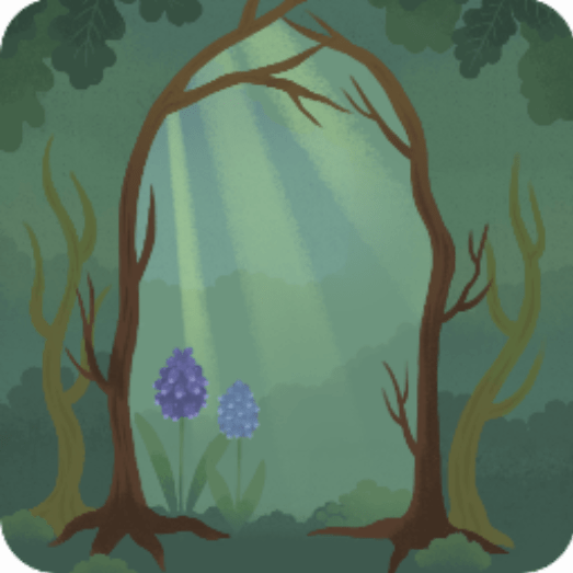 深い森の入り口の背景