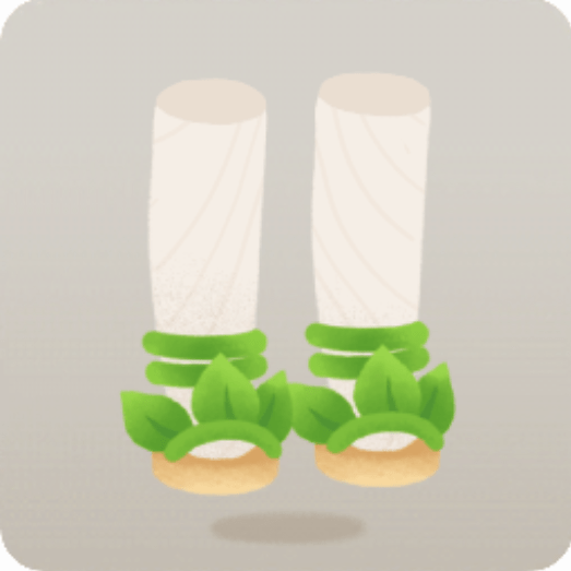 葉っぱとツタのサンダル