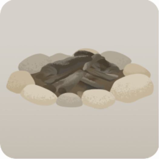 燃やし終えた焚き火