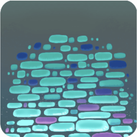 クリスタルの森の地面