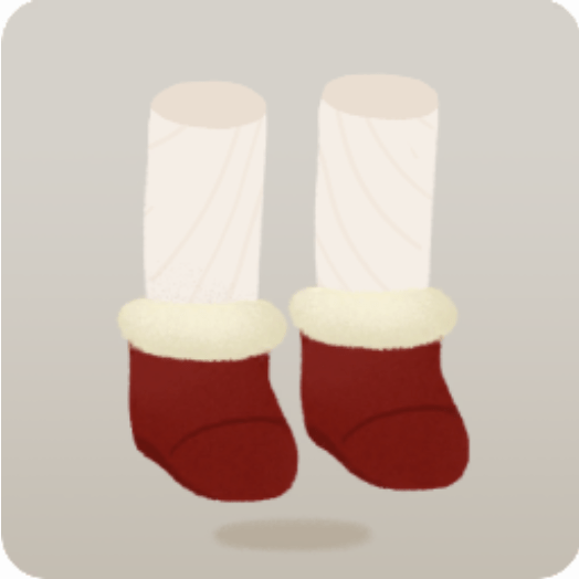 クリスマスレッドブーツ