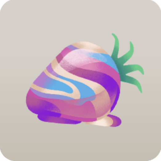 コーティングされたイチゴ