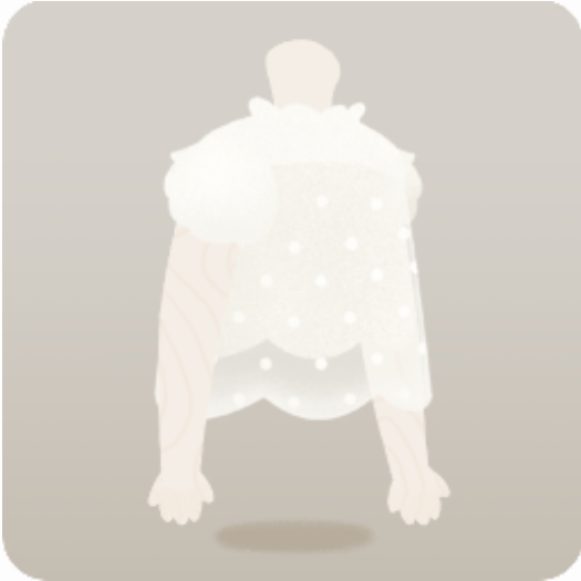 庭小人のチュールブラウス