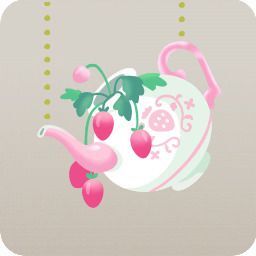 白の野苺ティーポット