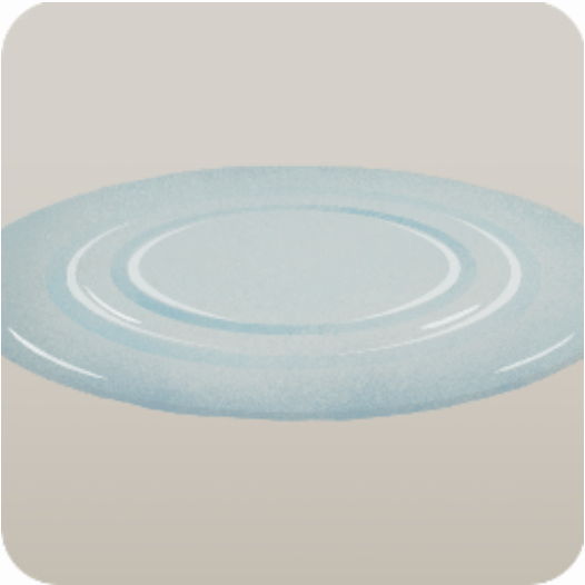 水の波紋のプレート