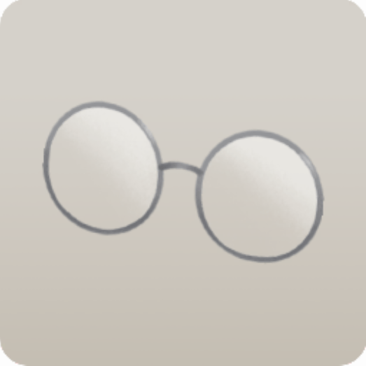 シンプルな丸メガネ・小