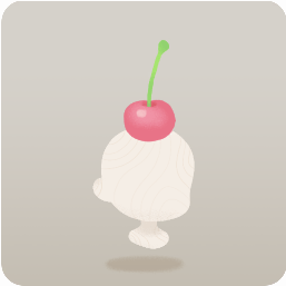 ちょこんと頭のせさくらんぼ