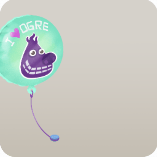 アイラブオーガ風船