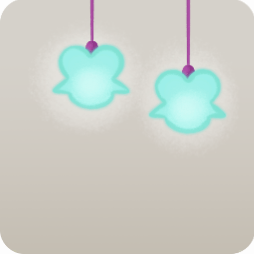 ツノリムル型のペンダントライト