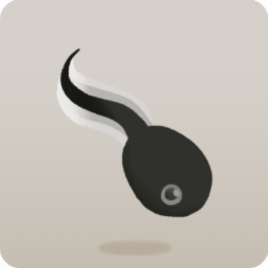 水面を泳ぐおたまじゃくしヘッド