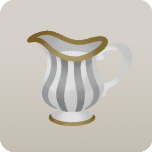 ストライプミルクポット