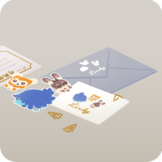 リヴリー柄ミニレターセット