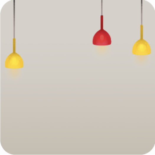 ビビッドなペンダントライト