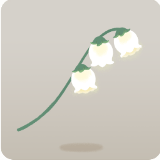 すずらんが光るランプ