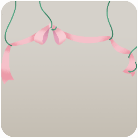 リボンのオーナメント