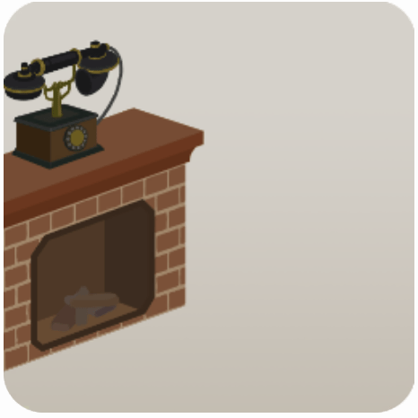 探偵事務所の暖炉