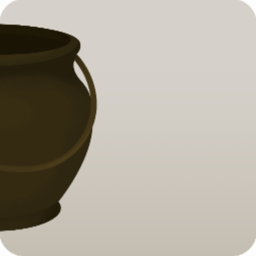 魔女風の飾り壺