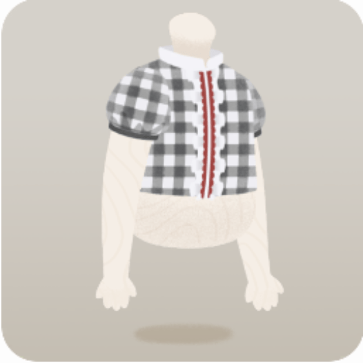 ギンガムチェックのブラウス