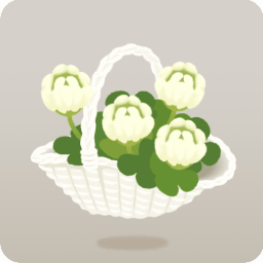 シロツメクサのバスケット