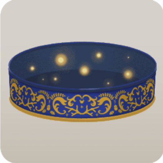 不思議な光が入っている青い缶