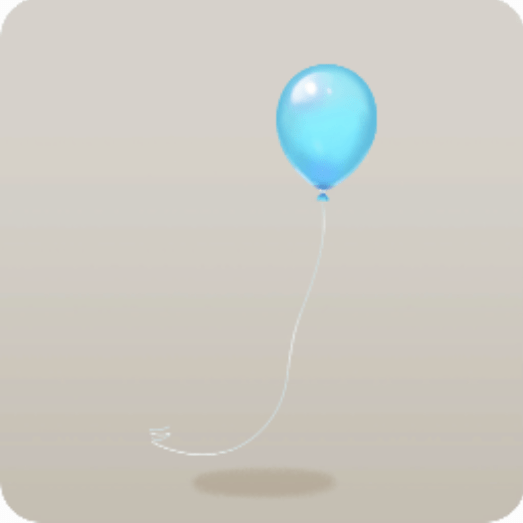 水色の手持ち風船