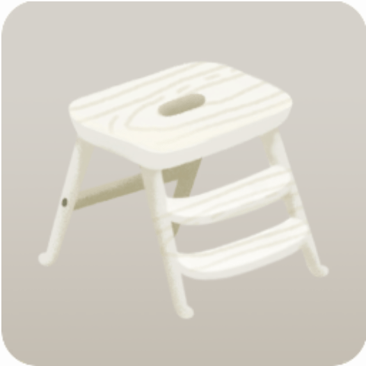 白い脚立