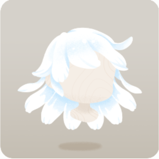 白い花びらの髪