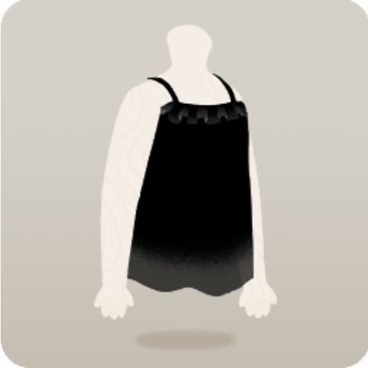 儚げ黒キャミソール