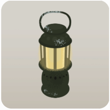 小さなアンティークランプ