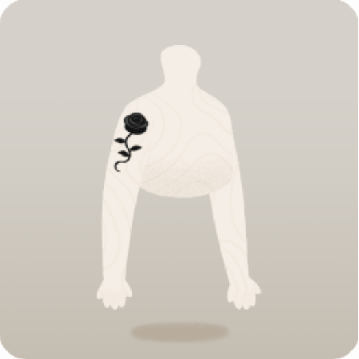 黒薔薇のタトゥーペイント