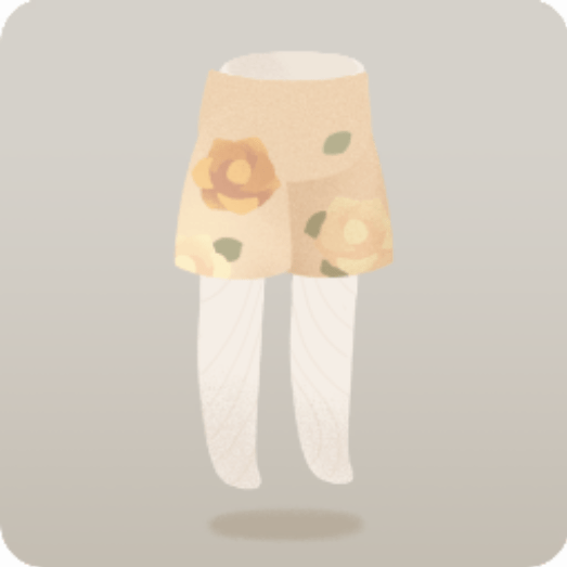 アンティークな花柄のズボン