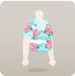 ブルーアロハシャツ