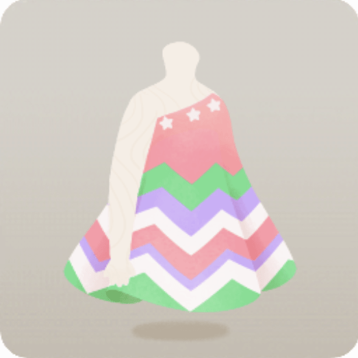 南国柄のワンピース