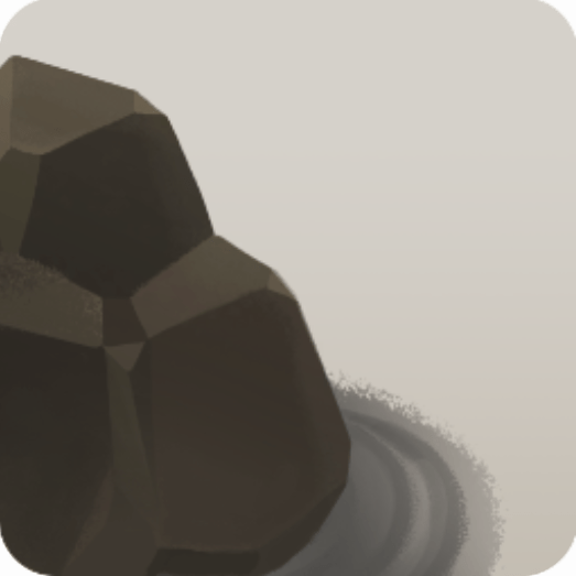 庭園に置かれた岩