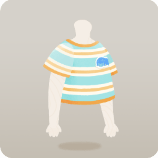 ワッペン付きTシャツ