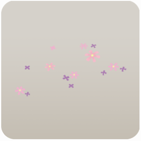 散らばった小花