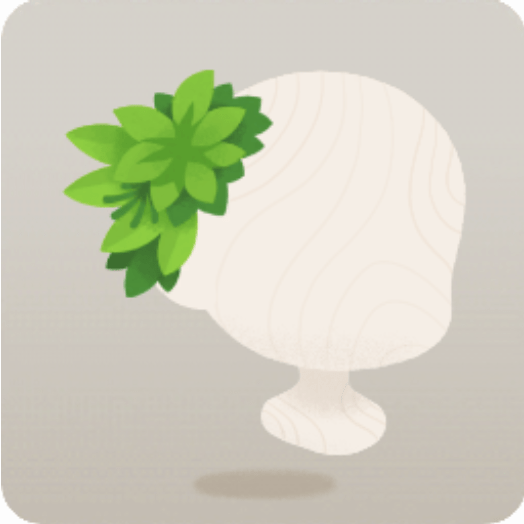 葉っぱで作った髪飾り