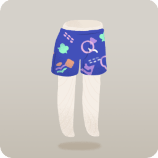 リヴリーモチーフ柄ハーフパンツ