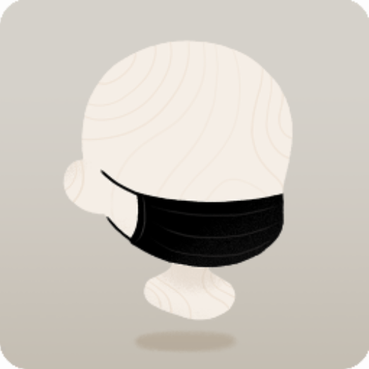 黒い風邪予防用マスク