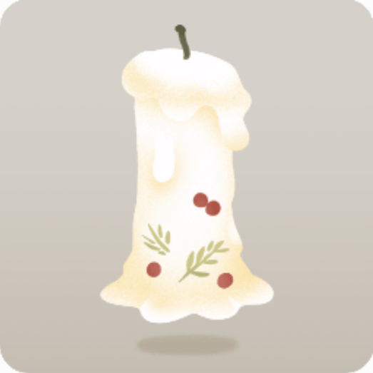 温かいクリスマスキャンドル