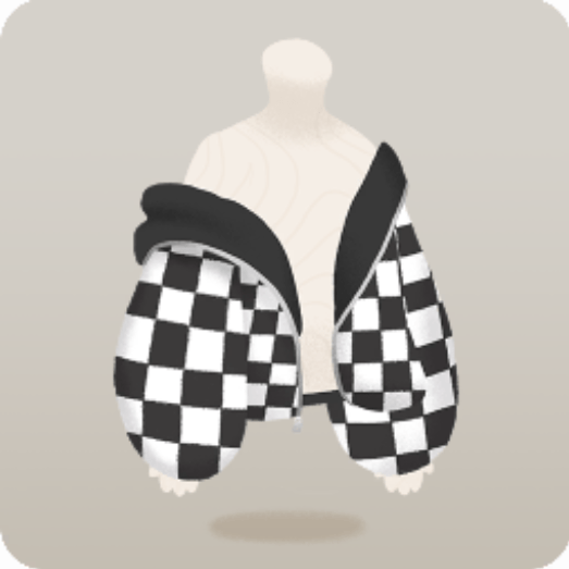 オフショルチェック柄アウター