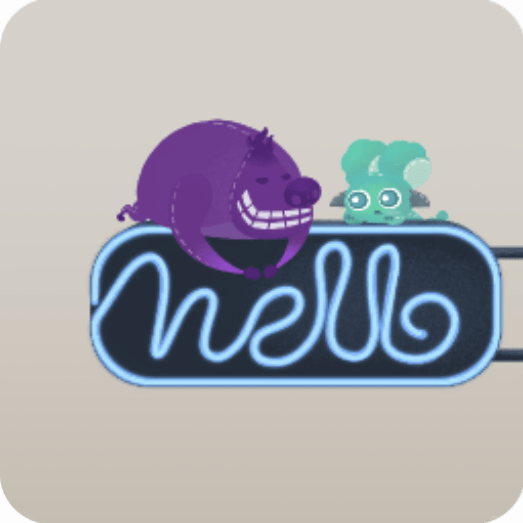 リヴリーぬいぐるみのネオン看板