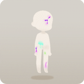 飛び散るカラフル液体