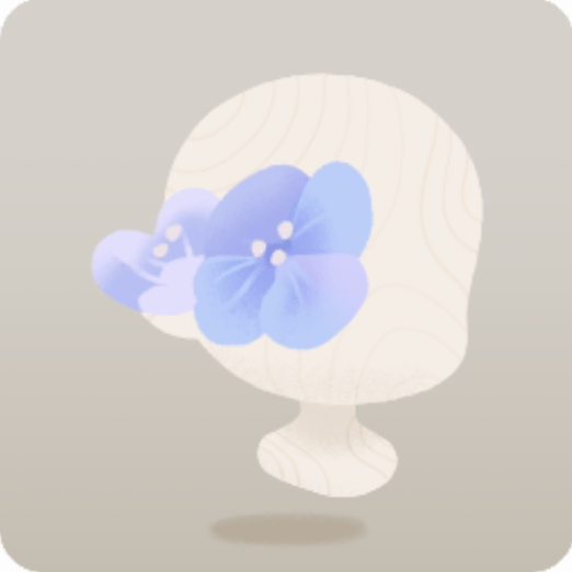 空色に咲く紫陽花の装飾花