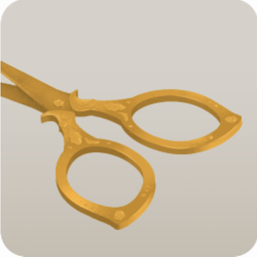 金の裁縫はさみ