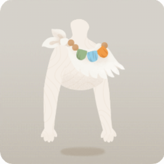 ウッドネックレスと肩掛け