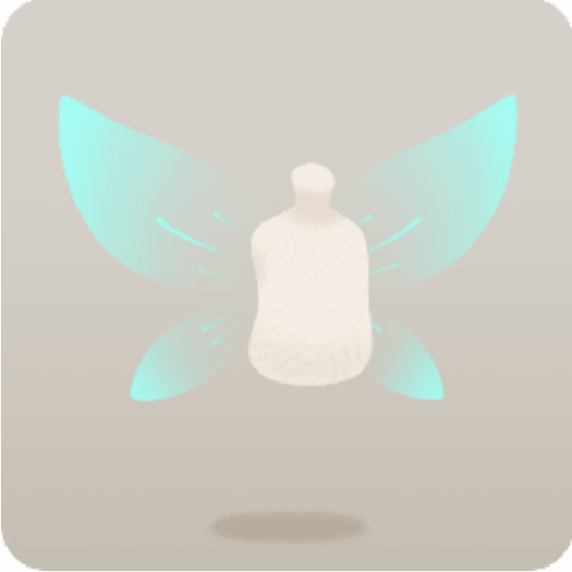 ほのかに光る妖精の羽