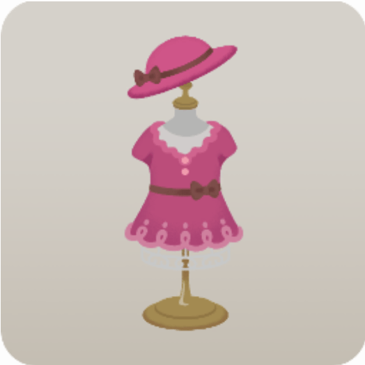 ピンク色の人形衣装